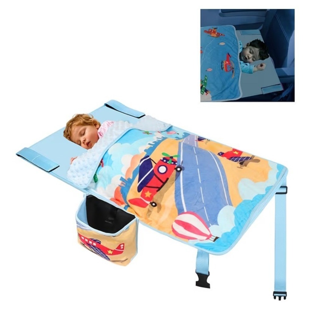 UNTREE‎ Toddler Airplane Bed Seat Extender Kids Travel Essentials Plane Blanket
